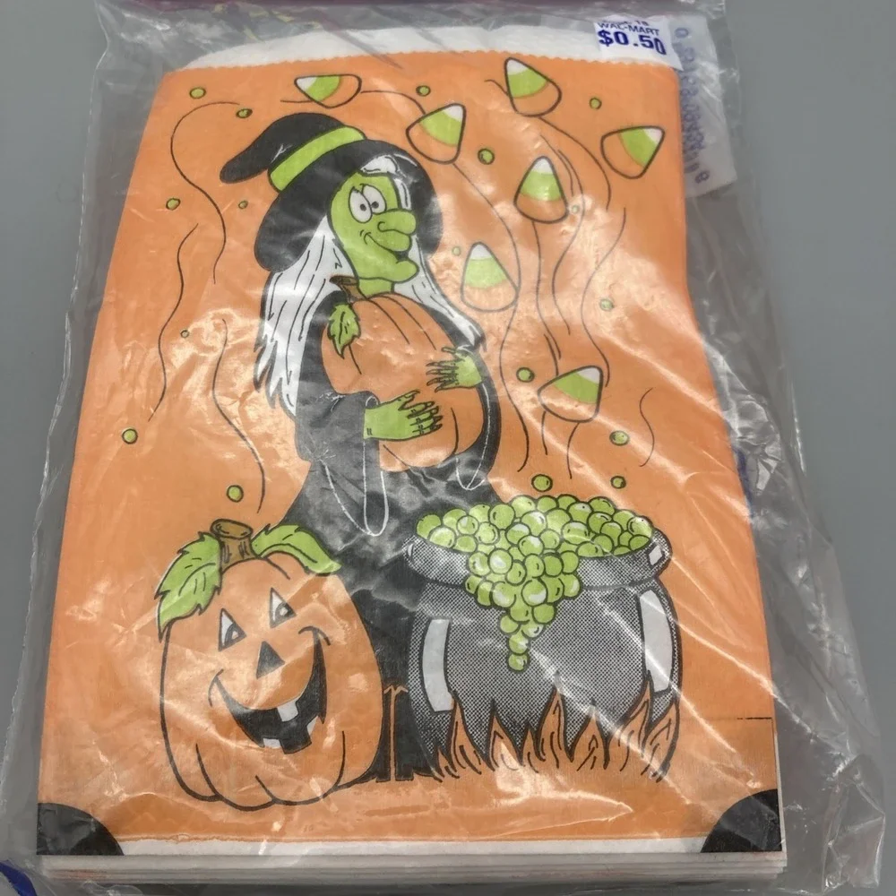 Halloween Trick Or Treat Bags 4 Styles 40 Count Vintage 1995 Fun World